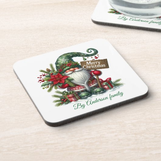 Vrolijk kerstfeest bier onderzetter (Linkerzijde)