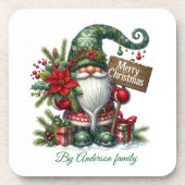 Vrolijk kerstfeest bier onderzetter (Voorkant)