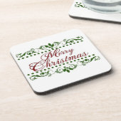 Vrolijk kerstfeest bier onderzetter (Linkerzijde)