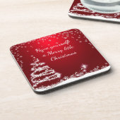 Vrolijk kerstfeest bier onderzetter (Linkerzijde)