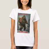 Vrolijk Kerstfeest Bigfoot Central Oregon T-shirt (Voorkant)