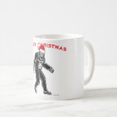 Vrolijk kerstfeest Bigfoot Sasquatch Yeti Koffiemok (Voorkant rechts)