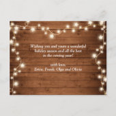 Vrolijk kerstfeest, bijtend 3 fotofotomeistekaart briefkaart (Achterkant)