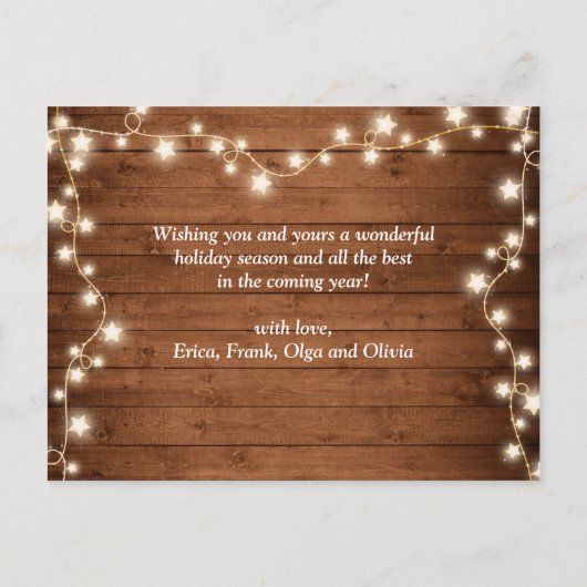 Vrolijk kerstfeest, bijtend 3 fotofotomeistekaart briefkaart (Achterkant)