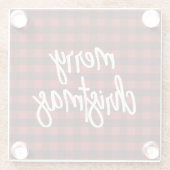 Vrolijk kerstfeest, bijtende Buffalo Pset Glazen Onderzetter (Achterkant)