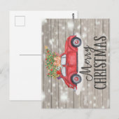 Vrolijk kerstfeest, bijtende Cadeaus Briefkaart (Voorkant / Achterkant)