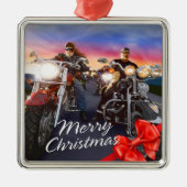 Vrolijk Kerstfeest Bikers 1 Ornament (Voorkant)