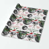 Vrolijk kerstfeest Billiards, avondbal Cadeaupapier (Uitgerold)