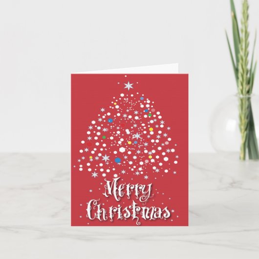 Vrolijk Kerstfeest Blank binnen Feestdagen Kaart (Voorkant)