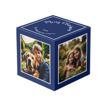 Vrolijk Kerstfeest Blauw Custom Photo