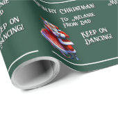 vrolijk kerstfeest! BLIJF DANSEN Cadeaupapier (Rol Hoek)