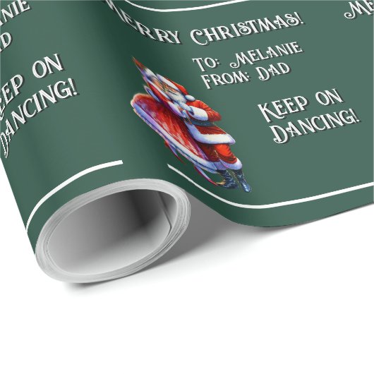 vrolijk kerstfeest! BLIJF DANSEN Cadeaupapier (Rol Hoek)