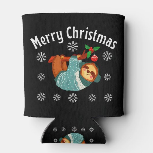 Vrolijk kerstfeest blikjeskoeler (Achterkant)