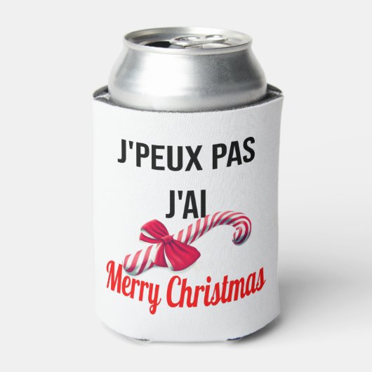 Vrolijk kerstfeest blikjeskoeler (Blikje Voorkant)