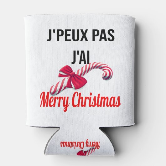 Vrolijk kerstfeest blikjeskoeler (Achterkant)