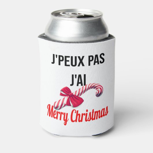 Vrolijk kerstfeest blikjeskoeler (Blikje Achterkant)