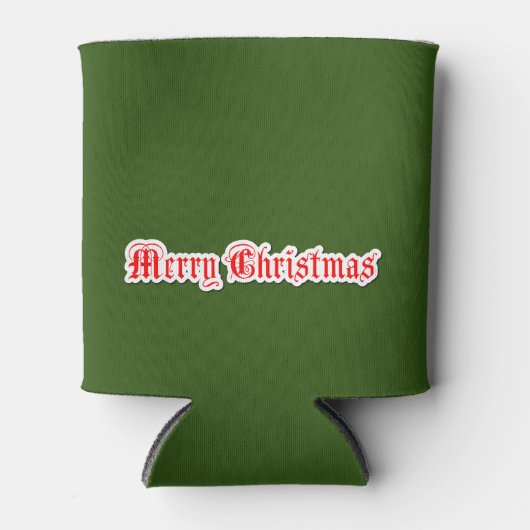 Vrolijk kerstfeest blikjeskoeler (Voorkant)