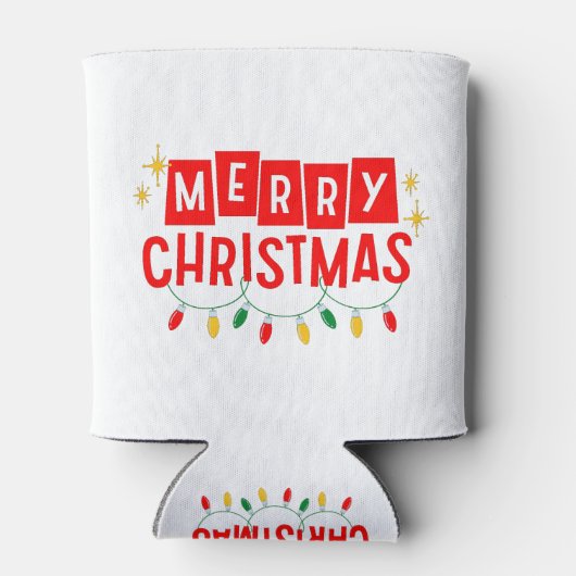 Vrolijk kerstfeest blikjeskoeler (Achterkant)