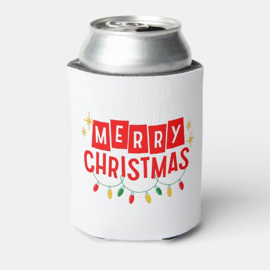 Vrolijk kerstfeest blikjeskoeler (Blikje Achterkant)