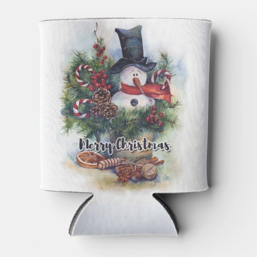 Vrolijk kerstfeest blikjeskoeler (Voorkant)