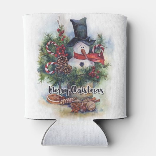 Vrolijk kerstfeest blikjeskoeler (Achterkant)