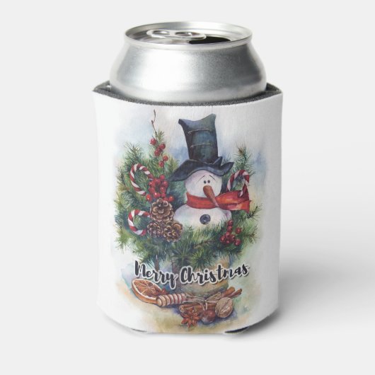 Vrolijk kerstfeest blikjeskoeler (Blikje Achterkant)