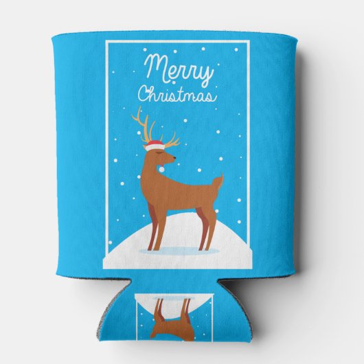 Vrolijk kerstfeest blikjeskoeler (Achterkant)