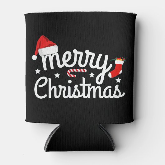 Vrolijk kerstfeest blikjeskoeler (Voorkant)