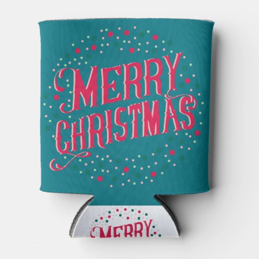 Vrolijk kerstfeest blikjeskoeler (Voorkant)