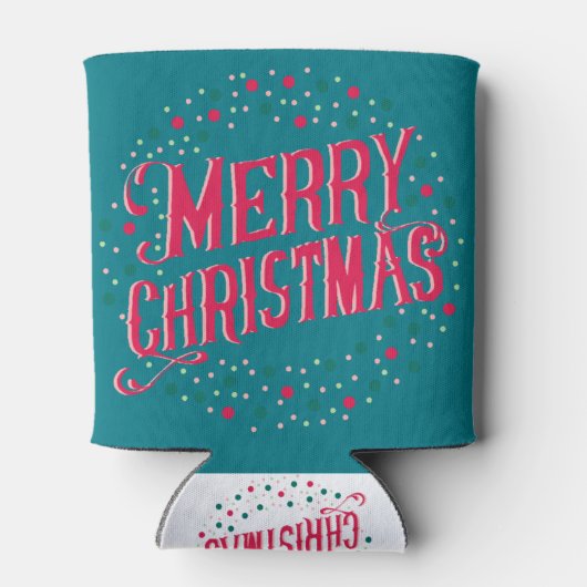Vrolijk kerstfeest blikjeskoeler (Achterkant)