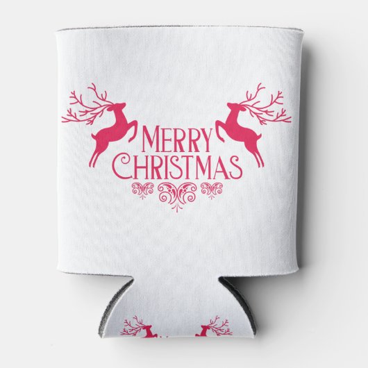 Vrolijk kerstfeest blikjeskoeler (Voorkant)