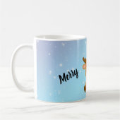 Vrolijk Kerstfeest Blitzen Rendieren Koffiemok (Links)