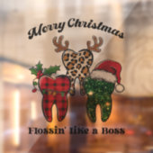 Vrolijk kerstfeest bloeit als een baas raamsticker (Vel 2)