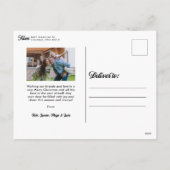 Vrolijk kerstfeest bloeit klassieke foto feestdagenkaart (Achterkant)