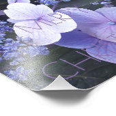 Vrolijk Kerstfeest Bloemen Purple Bloemen Fotograf Foto Afdruk (Hoek)