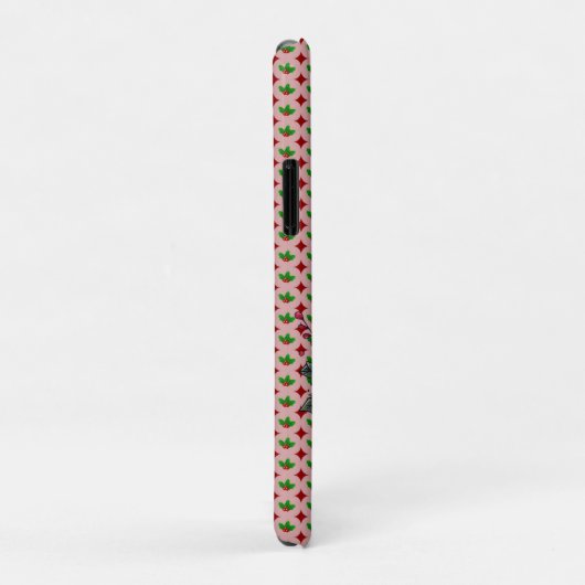 Vrolijk Kerstfeest Bloemen Santa Berner Mountain D Case-Mate iPhone Case (Achterkant/rechts)
