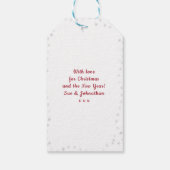 Vrolijk kerstfeest bloemenwinter cadeau labels cadeaulabel (Achterkant)