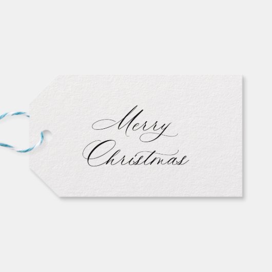 Vrolijk Kerstfeest Blue Springs Cadeaulabel (Achterkant Horizontaal)