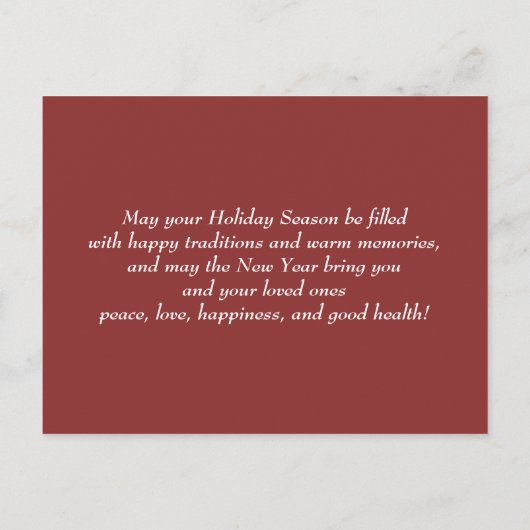 vrolijk kerstfeest.  Boerderij Winter Scene Kaart (Achterkant)