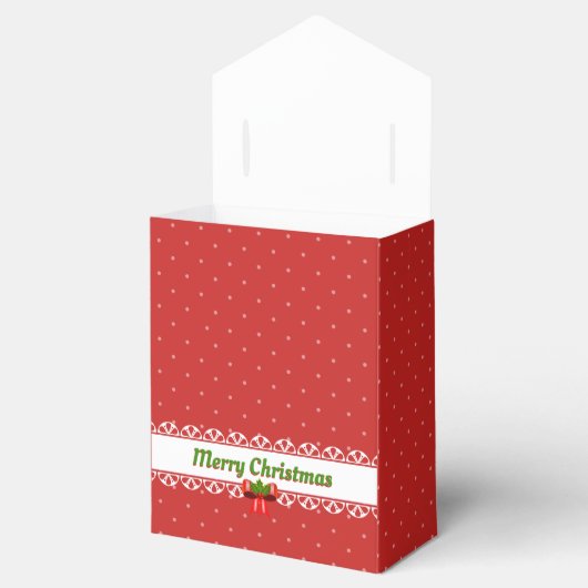 Vrolijk Kerstfeest, Bogen en Polka Dots Bedankdoosjes (Geopend)
