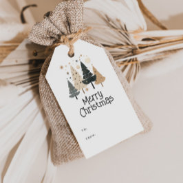 Vrolijk kerstfeest Boho Cadeaulabel