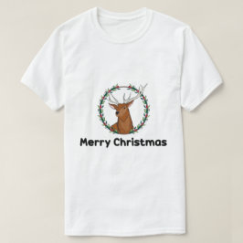Vrolijk Kerstfeest & Boho Deer Seizoensgebonden T-shirt