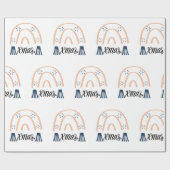 Vrolijk kerstfeest Boho Rainbow Gift Cadeaupapier (Vlak)