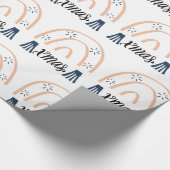 Vrolijk kerstfeest Boho Rainbow Gift Wrapping Pa Cadeaupapier (Hoek)