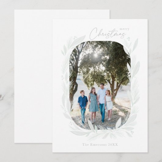 Vrolijk kerstfeest Boho Waterverf Wreator Lijst Li (Voorkant / Achterkant)