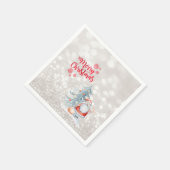 Vrolijk kerstfeest, Bokeh, Santa Claus, Pine Tree Servet (Hoek)