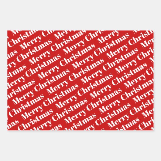 Vrolijk kerstfeest, bomen en polka-stippen rood inpakpapier vel (Voorkant 2)