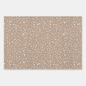 Vrolijk kerstfeest, bomen, polka dots rustieke vak inpakpapier vel (Voorkant 3)