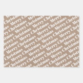 Vrolijk kerstfeest, bomen, polka dots rustieke vak inpakpapier vel (Voorkant 2)