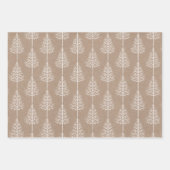 Vrolijk kerstfeest, bomen, polka dots rustieke vak inpakpapier vel (Voorkant)